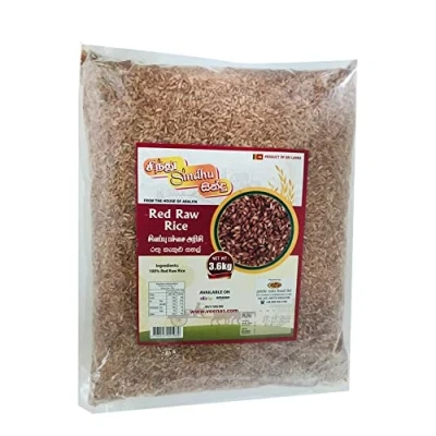 Image of Sindhu Red Raw Rice 3.6KG Easy Cook Healthy High Fibre Protein Sri Lankan origin