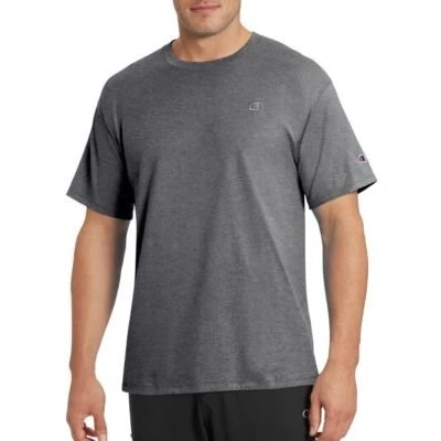 Image of Champion Men&#039;s Classic Jersey T Shirt, Granite Heather, Large