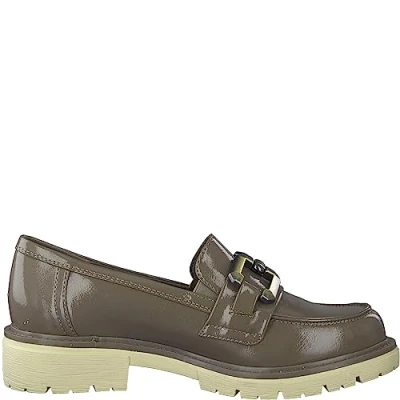 Image of Jana Women&#039;s Softline 8 24764 41 Komfortable Mehrweite Bequemschuh Damenschuh mit Kette Modisch Alltagsschuhe Loafer, Taupe, 3 UK