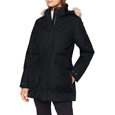 Image of CMP Climaprotect Parka with Hood Eco Fur, Women&#039;s Jacket, Black Blue, 42, Blue