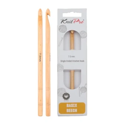 Image of KnitPro Basix (7.00mm) Birch Crochet Hook 1 Unit