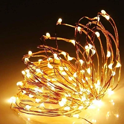 Image of SHATCHI 40 LED/4m Fairy String Lights Copper Wire Battery Operated Warm White LEDs Twinkle Waterproof for Bedroom, Christmas, Party, Wedding Outdoor Indoor Decoration