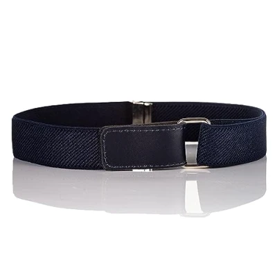 Image of Olata Children’s Stretch Elasticated Belt with Adjustable Hook and Loop Fastening 0 2 years. Navy Blue