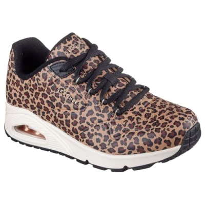 Image of Skechers UNO Trainers, Women&#039;s, Size: 6, Brown leopard shoes