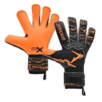 Image of Precision Fusion X Pro Surround Quartz Wider Hand Professional Football Adult&#039;s Goalkeeper Gloves, Black, 10