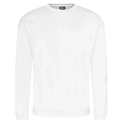 Image of Pro RTX Men&#039;s Opaque Crew Neck Long Sleeve Sweatshirt White XXXXX Large