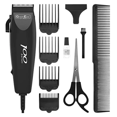 Image of WAHL GroomEase 100 Series Clipper, Head Shaver, Hair Clippers for Men, Home Cutting, Men’s Clipper Set, Male Grooming Kit, Mains Powered Clipping, Corded, Multicolor