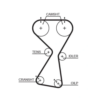 Image of MD182292, MD331076, MD353700, XD331076 Timing Belt GATES FleetRunner Micro V Stretch Fit 5534XS 154 1467mm 29mm MITSUBISHI: GALANT 6, 6