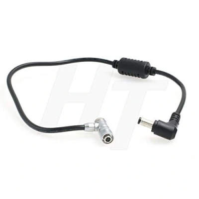Image of HangTon BM5 BM7 HH7 HS7T Monitor DC Barrel Aviation 4 Pin Power Cable for PortKeys, Right Angle 4P (elbow) (straight cable)