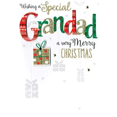 Image of Shine Bright Grandad Embellished Hand Finished Christmas Card Range Cards XSH007