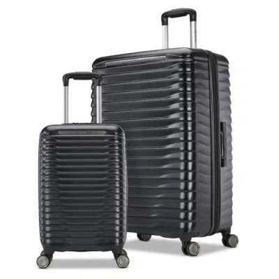 Image of Samsonite Element 2 Piece Hardside Luggage Set in Black