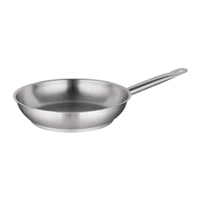 Image of Vogue Stainless Steel Frypan 280mm Frying Kitchen Heavy Duty Cookware Induction, Silver