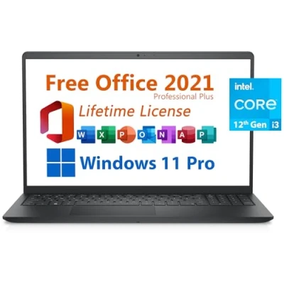 Image of Dell 2024 Inspiron 15 Laptop, Free Microsoft Office 2021 with Lifetime License, 15.6&quot; FHD 1920 x 1080, Intel 6 Core i3 1215U upto 4.4 GHz, 32GB DDR4 RAM, 2TB PCIe SSD, Windows 11 Pro, Black