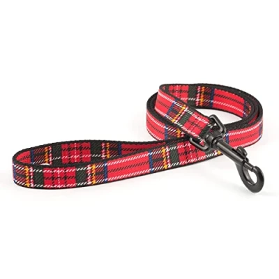 Image of Ancol Nylon Tartan Lead Red (1 m x 19 mm)