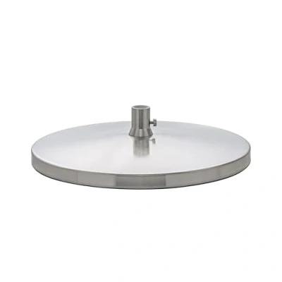 Image of Daylight Company D52107 Slimline Table Base, Metal, Brushed Steel