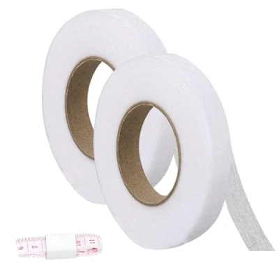 Image of Ushine 2Pack 70Yards Wonderweb Hemming Tape,2CM Iron on Tape,Hemming Tape for Trousers,Curtain Fabrics,Curtains,Trousers Ironing Tape,Adhesive No Sewing Required