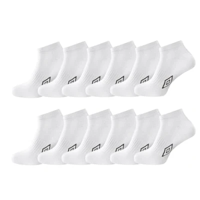 Image of Umbro 12 pairs Men&#039;s Sport Trainer Performance Socks UK 6 8.5 (White)