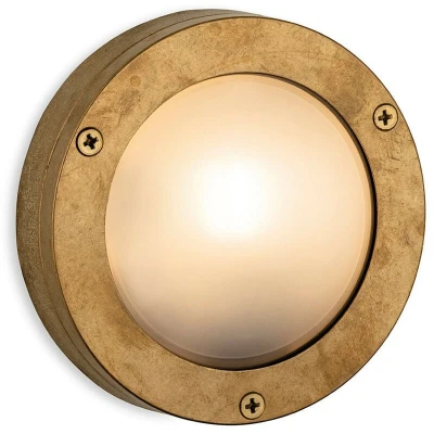Image of Nautic Bulkhead Brass with Frosted Glass IP64