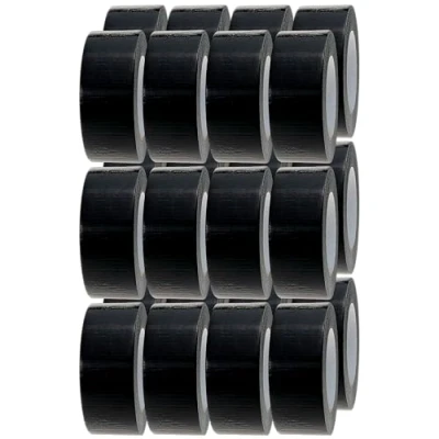 Image of Crimson Starfish Black Duct Tape 24 Rolls of 48mm x 45m Gaffer Water Resistant Adhesive Multi Use for Indoor/Outdoor Strong