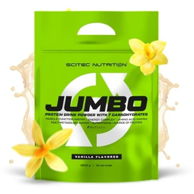 Image of Scitec Nutrition Jumbo High Calorie Weight Gainer with Multi Component Protein Amino Acid Matrix Metabolic Superfood Blend, 6,6 kg, Vanilla