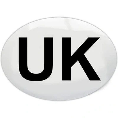 Image of Simply Auto ST31 UK Self Cling Oval Car Sticker EU Travel Law