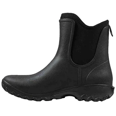 Image of BOGS Ladies SAUVIE Slip ON Black Lightweight Insulated Warm Wellies Boot 72203 UK 4 (EU 37)