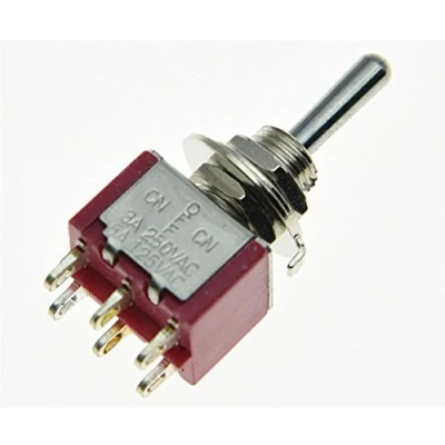 Image of SALECOM 5pcs DPDT 3 Way ON OFF Guitar Mini Toggle Switch Car/Boat Switches