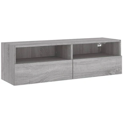 Image of vidaXL TV Wall Cabinet Grey Sonoma 100x30x30 cm Engineered Wood