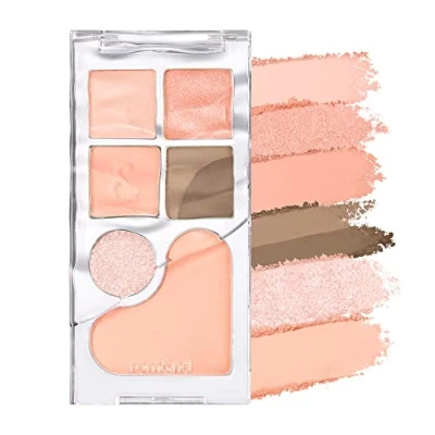 Image of rom&amp;nd BARE LAYER PALETTE (2 colors) eyeshadow palette, eyeshadow, makeup eye shadows, make up, shadow pallets for women 114g, 4.02 oz (01 APRICOT MOOD, 114g)