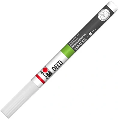 Image of Marabu Deco Painter Pen (1 2mm Tip) 070 White