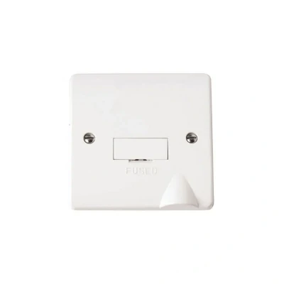 Image of Click Fused Connection Unit 3 Amp White PVC With Optional Flex Outlet