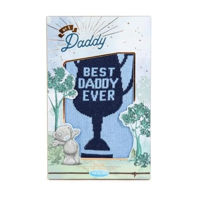 Image of ME TO YOU Tatty Teddy Father&#039;s Day &#039;Best Daddy Ever&#039; socks Official Collection FGL01019, Grey, Blue, Navy Blue