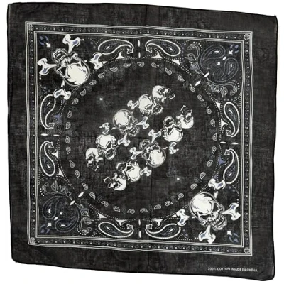 Image of Zac&#039;s Alter Ego Skull &amp; Paisley Print Cotton Bandana/Durag/Face Mask