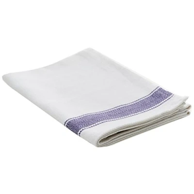 Image of Vogue Heavy Thick and Absorbent Blue Tea Towel Cloth White Polycotton Size: 762(W) x 508(D)mm / 30 20 inch E918