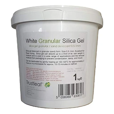 Image of Trustleaf 1kg White Silica Gel 0.5 1mm Sand Reusable TUB Dehumidify Flower Drying Storage (1kg WS)