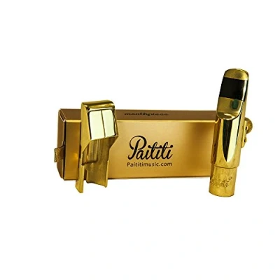 Image of Paititi Professional Gold Plated Alto Saxophone Metal Mouthpiece #6