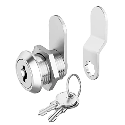Image of Hecfu 1 Pcs Cabinet Lock with Keys, 5/8&quot; Cam Keyed Alike, Secure Drawer Mailbox File Cabinet, RV Storage Locks Tool Box Replacement, Zinc Alloy