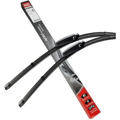 Image of HQ AUTOMOTIVE Front Windscreen Wiper Blades fits MERCEDES CLC Class 2pcs Replacement W203 2008 2010 Graphite Coated Natural Rubber No Smear Judder Free Model AD22 225 V21
