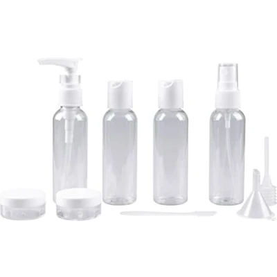 Image of St Helens Home &amp; Garden 9 Piece Travel Bottle Set Perfect for air Travel, Holidays, Swimming, Camping and The Gym