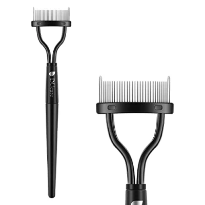Image of DUcare Eyelash Comb Curlers Folding Makeup Mascara Applicator Eyebrow Grooming Brush Tool One Piece