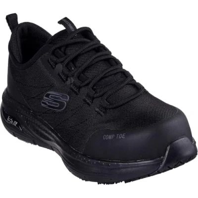 Image of Skechers Women&#039;s Arch Fit SR Ebinal Fire and Safety Boot, Black, 6 UK