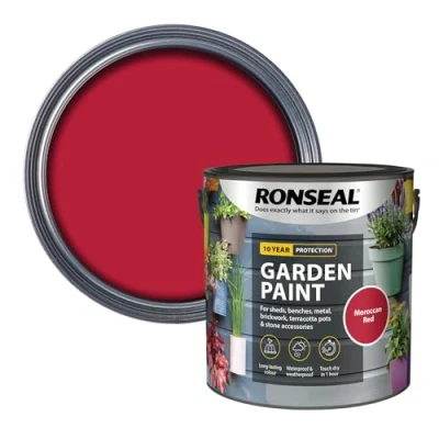 Image of Ronseal Garden Paint Moroccan Red 2.5L
