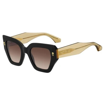 Image of ETRO Sunglasses, Women&#039;s, Size: 50, Black yellow