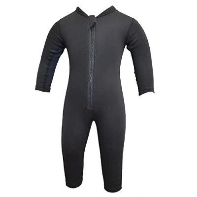 Image of Splash About Unisex Thermaswim One Piece Swimsuit, Black, 3 6 Months EU