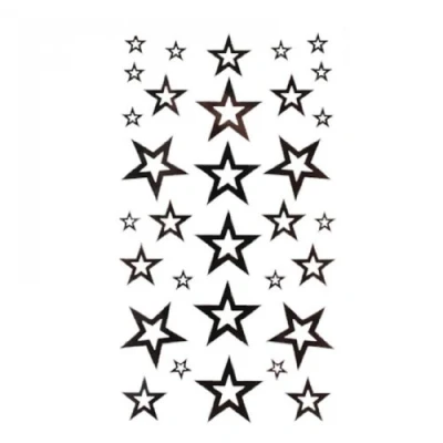 Image of SPESTYLE waterproof non toxic temporary tattoo stickerstemp tattoos fashion sexy black five pointed star totem