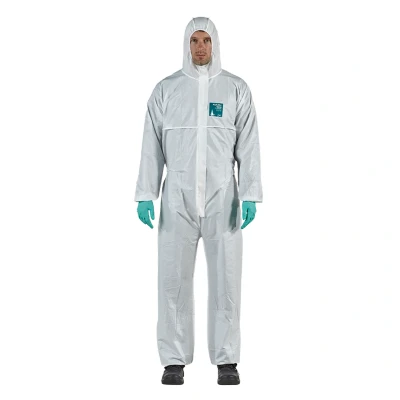 Image of Ansell WH18B 00111 07 Microgard 1800 Standard Hooded Coverall, 3X Large, White