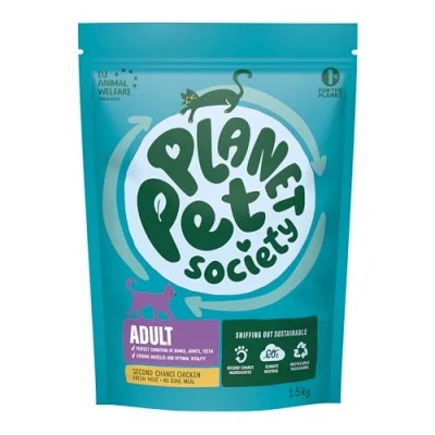 Image of Planet Pet Society Dry Cat Food, Second Chance Chicken Flavour for Adult Cats, 1.5kg