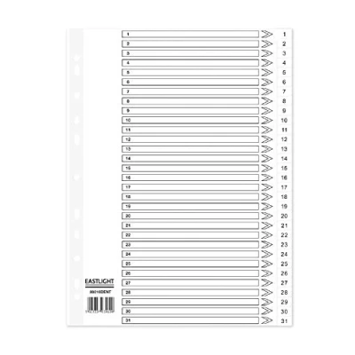 Image of ValueX Index 1 31 A4 120 Micron Polypropylene White