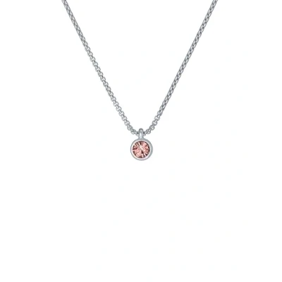 Image of Ted Baker Sininaa Crystal Pendant Necklace For Women (Silver/Pink Crystal)