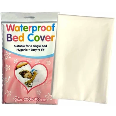 Image of Waterproof Baby Toddler Bed Cover Mattress Protector White Single 200x100 Sheet